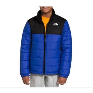 The North Face Boys Reversible Mount Chimborazo Jacket Full Zip Blue Black XL